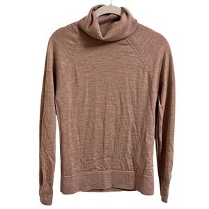 Banana Republic 100% Merino Wool Turtleneck Sweater Layering Normcore Camel Med